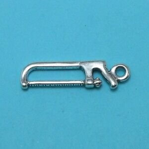 10pcs Hand Saw Charms silver‎ tone tools construction
